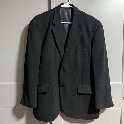 Club Room Charter Club Men 100% Camel Hair Two Button Blazer Pockets Black 42SH - Изображение 1 из 4