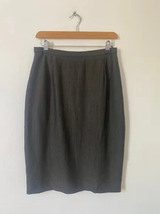 Max Mara Skirt Size 12 Grey Pencil Wool Mohair Mix Knee Length Smart Formal - Picture 1 of 10