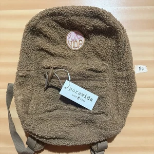 Mini Mochila Pura Vida para Mujer Marrón Suave Difusa Cremallera Mochila Bolso Nuevo - Imagen 1 de 8