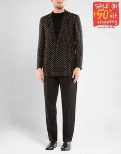 RRP€1417 ETRO Blazer Jacket IT48 US38 M Linen Blend Patterned Made in Italy - Picture 1 of 6