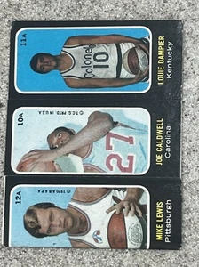 1971 Topps Trio ABA Sticker Joe Caldwell Louie Dampier Mike Lewis Fair - Picture 1 of 2