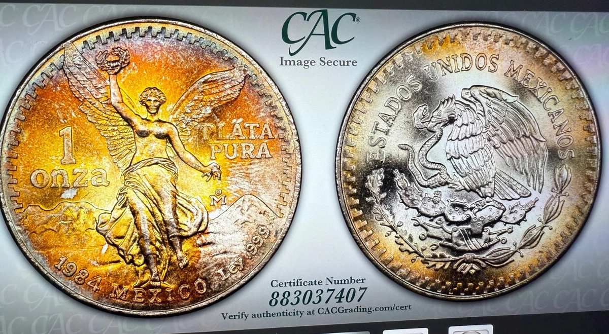 1984 Silver MS 66 Graded Mexican Coins for sale | eBay