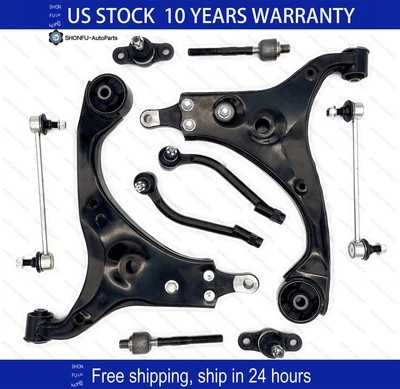 10x Front Lower Control Arm Ball Joint Tie Rod End For 2007-2012 Hyundai Elantra - Image 1 of 4