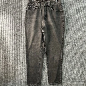Vintage Lee Jeans Womens 8 Petite Black Made In USA - Picture 1 of 14