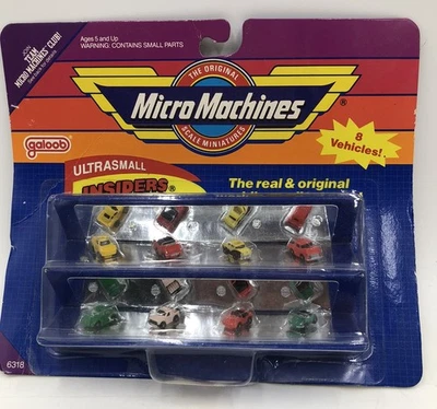 RARE Vintage 1989 Galoob Micro Machines Ultra Small Insiders Set of 8 Minis NEW - Image 1 of 4