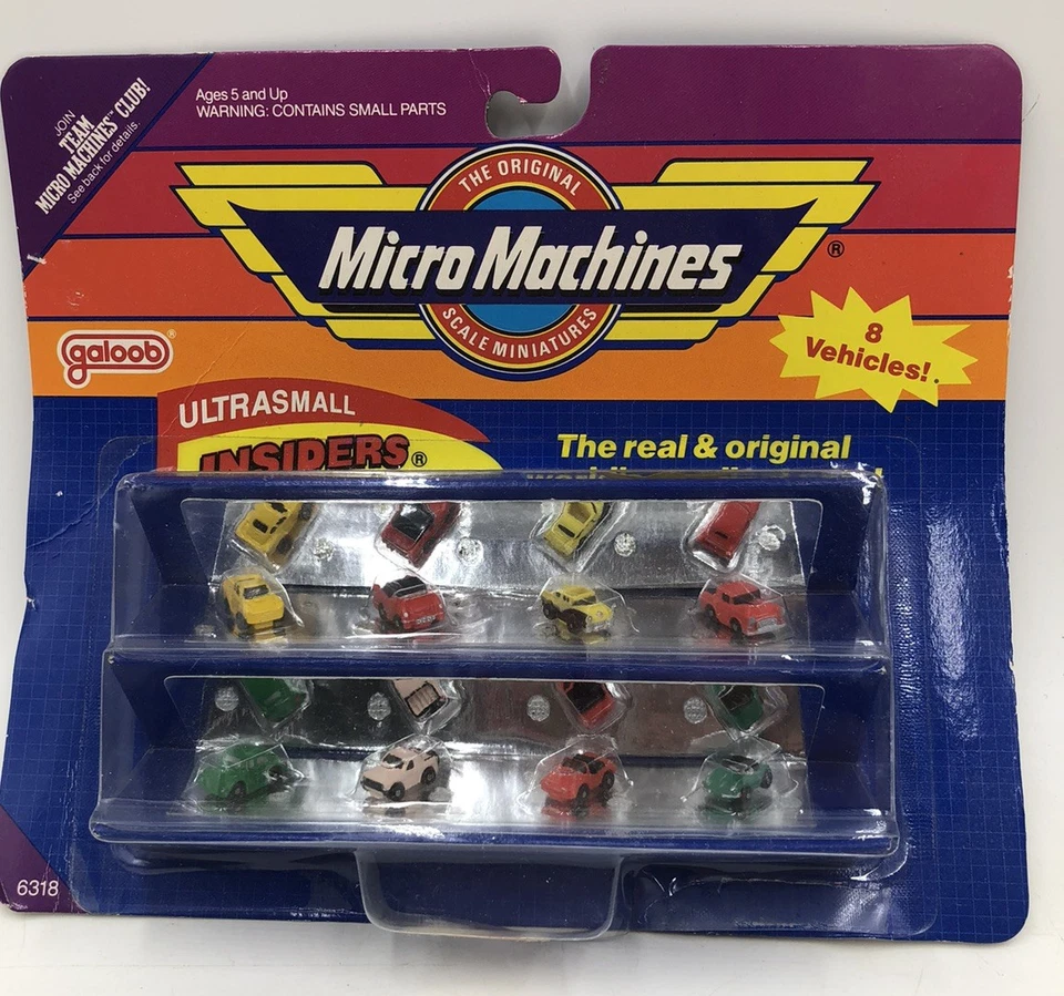 RARE Vintage 1989 Galoob Micro Machines Ultra Small Insiders Set of 8 Minis NEW - Image 1 of 4