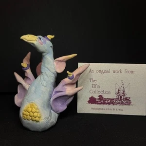 The Elfin Collection Stephen Wise Dragón Arcilla Polimérica Elfo Hada Dragón Escultura - Imagen 1 de 9