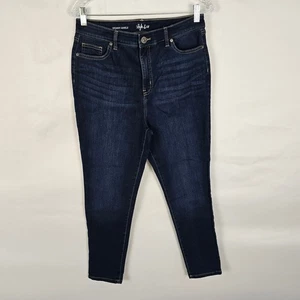 Style & Co Jeans Women's 12P Blue Dark Wash Skinny Ankle - Picture 1 of 22