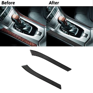 2Pcs Transmission Console Side Carbon Fiber Interior Trim For 08-13 Cadillac CTS - Foto 1 di 12