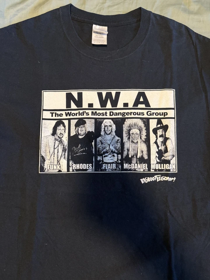 CAMISA DE LUCHA LIBRE NWA RIC FLAIR POLVORIENTA RHODES TERRY FUNK WWE WWF MID SOUTH VINTAGE Foto 1 de 1