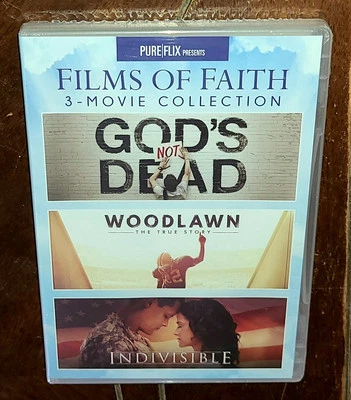 Films of Faith: 3pk God's Not Dead/Woodlawn/Indivisible (DVD, 2020, Widescreen) - Image 1 of 2