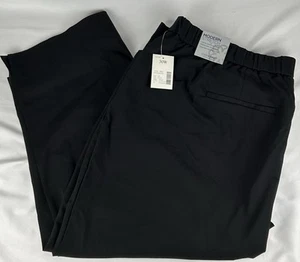 NWT Catherines Black Modern Stretch Capri Pants Womens Plus 30W Elastic Waist - Picture 1 of 3