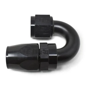 Russell for -8 AN Black 180 Degree Full Flow Swivel Hose End - Picture 1 of 5