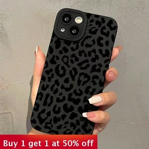 Funda de Teléfono para iPhone 16 Pro Max 15 14 13 12 11 8 XR Estampado Leopardo Personalizada - Imagen 1 de 7