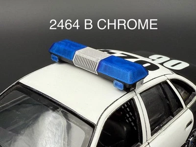 1/24 25 Scale Blue Chrome Streethawk Lightbar Police 2464 - Image 1 of 4