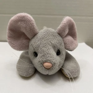 Soft Belly’s Mouse Plush 6 Inch Long Pink Grey Stuffed Animal Cute - Picture 1 of 8