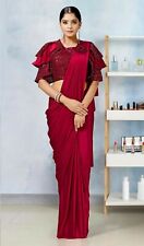 Indian Designer Ready To Wear One Minute Lycra Gown Cocktail Party Sari Dress