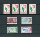 Cayman 1962 QEII Pictorial SPARES 8 stamps (MM)
