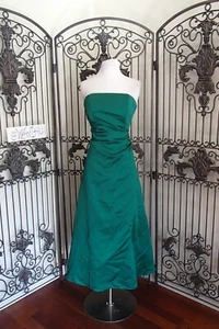 778 ALFRED ANGELO BRIDAL SZ 8 GREEN RHINESTONE  FORMAL PARTY COCKTAIL DRESS GOWN - Bild 1 von 11