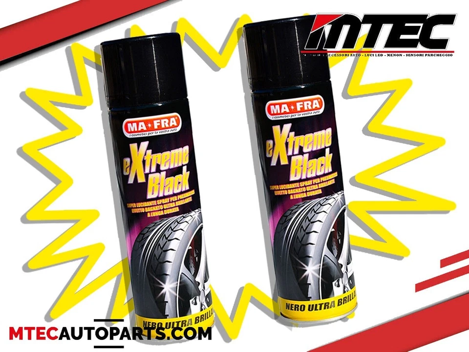 2X MAFRA EXTREME BLACK NERO GOMME LUCIDANTE EFFETTO BAGNATO SUPER BRILLANTE