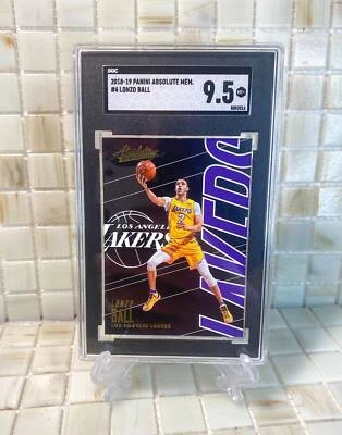 Graded 2017-18 Lonzo Ball Panini Absolute Memorabilia Rookie Card SGC Mint + 9.5 - Image 1 of 2