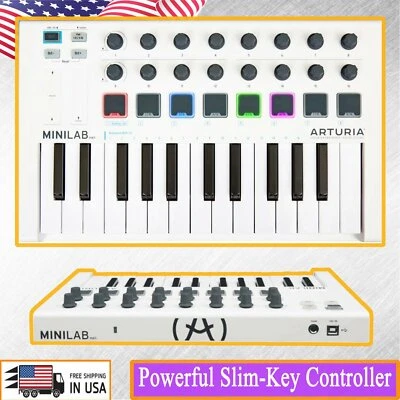 Mini teclado híbrido Arturia Minilab MKII potente controlador de teclas delgadas Foto 1 de 4