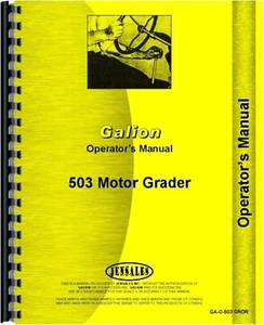Galion 503 Motor Grader Owners Operators Manual - Picture 1 of 6