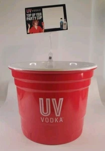 UV Vodka Red Cup Ice Bucket. New. - Picture 1 of 11