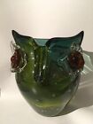 Blenko Murano Style Glass Owl Vase