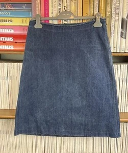 Gonna denim jeans Katharine Hamnett vintage anni 90 UK 10 12 A-line grunge Y2K - Foto 1 di 8