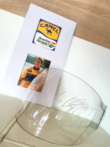 F1, FORMULA 1 MICHAEL SCHUMACHER 7X F1 World Champion signed helmet visor Cover