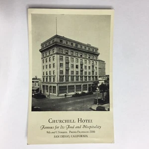 Churchill Hotel - San Diego CA RPPC - Real Photo California Postcard - Foto Tone - Picture 1 of 2