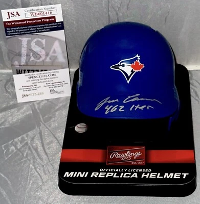 Jose Canseco signed Toronto Blue Jays mini helmet W 462 HR Inscrip JSA Witnessed - Image 1 of 2