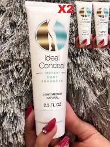 X2 IDEAL CONCEAL~ Instant Body Enhancer LIGHT MEDIUM Natural Makeup Cream TWO