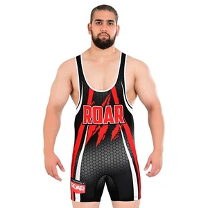ROAR Men’s Wrestling Singlet Sports Gym Powerlifting Bodybuilding Vest Top - Picture 1 of 41
