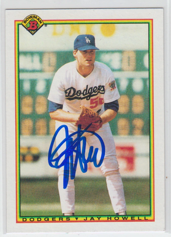 Autographed 1990 Bowman Jay Howell - Dodgers - Image 1 of 1
