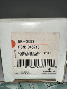 Emerson Flow Controls 5/8" ODF EK305S-Series Liquid line Filter Drier New In Box - Picture 1 of 1