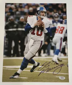 ELI MANNING Signed 11x14 Photo-NEW YORK GIANTS-PSA Authenticated - Picture 1 of 2