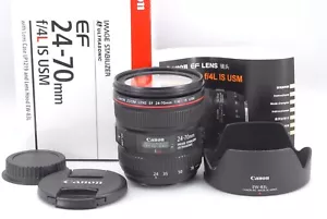 Lente Canon EF 24-70 mm F/4 L IS USM con caja - Imagen 1 de 13