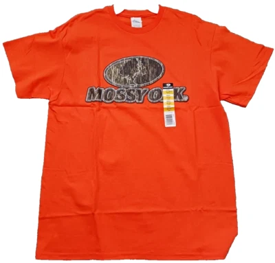Mossy Oak Graphic T-Shirt Tee Men's Large Orange Solid Outdoor New With Tags NWT - Изображение 1 из 3