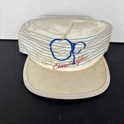 Gorra de Colección Años 80 Ocean Pacific Painters Blanca Rayas EE. UU. Grande L/XL Foto 1 de 4