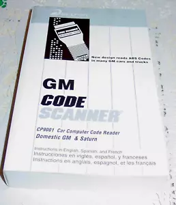 ACTRON GM SATURN CODE SCANNER CP9001 MANUAL English Spanish French Book ONLY - Imagen 1 de 10
