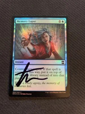 MTG Magic Memory Lapse Signed Artist Proof FOIL x1 Eternal Masters Greg Staples - Image 1 of 2
