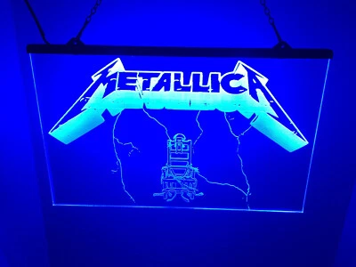 Letrero de luz de neón LED Metallica vintage Foto 1 de 2