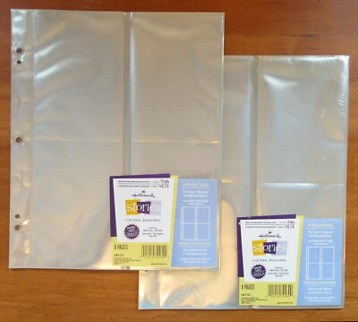 Álbum de fotos Hallmark 4x6 páginas de recarga AR1725 lote de 2 (16 páginas en total) Foto 1 de 2