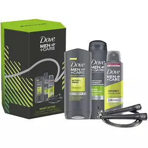 Dove Men+Care Sport Active Trio Wash, Shampoo, Anti-Perspirant Jump Rope Gift - Picture 1 of 5