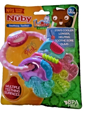 Nuby Southing Teether Keys on a ring BPA Free Multiple Teething Surfaces  (T22) - Image 1 of 2