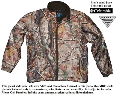 Columbia mens sz Small Pure Tableland fleece lined hunting jacket Mossy Oak camo - Image 1 of 4
