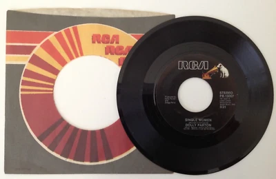 DOLLY PARTON: Single Women / Barbara on Your Mind - 1982 - Vinyl 45 Single - NM - Image 1 of 4