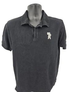RARE Billionaire Boys Club Polo Shirt Medium Black Astronaut Logo Collared Men - Picture 1 of 15